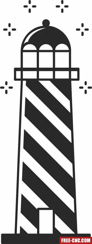 Lighthouse tower clipart - Download free dxf for cnc plasma cutting