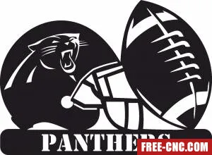 Carolina panthers nfl helmet logo - free dxf download