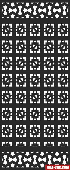 Decorative wall screen decorative door decorative screen - Free dxf download
