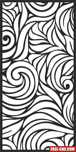 Pattern decorative wall door pattern decorative - Free dxf files ready to cut