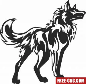 Wolf cliparts - Download free dxf for cnc plasma cutting