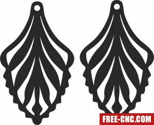 Art earrings - Free dxf for laser cutting and plasma