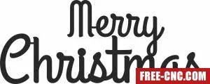 Merry christmas wall art - Free dxf files ready to cut