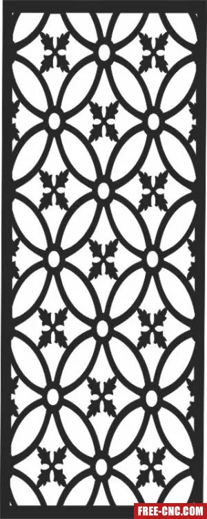 Decorative panels for doors wall screen pattern - free dxf download