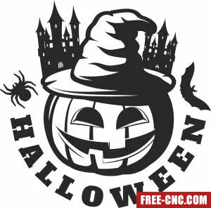 Halloween pumpkin cliparts - Free dxf download