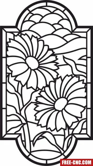 Floral flower home decor - Free dxf download