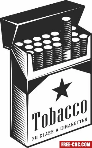 Tobacco cigarette box clipart - Download free dxf for cnc plasma cutting