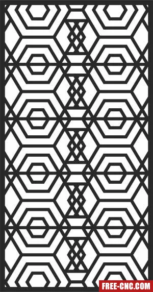 Wall screen decorative pattern door - Free dxf for laser cutting and plasma