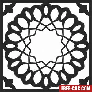 Decorative wall pattern - Free dxf download