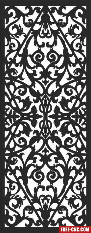 Wall pattern decorative screen decorative door decorative - Free dxf files ready to cut