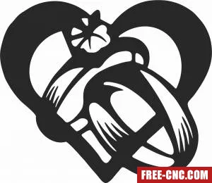 Wedding rings cliparts - Free dxf for laser cutting and plasma