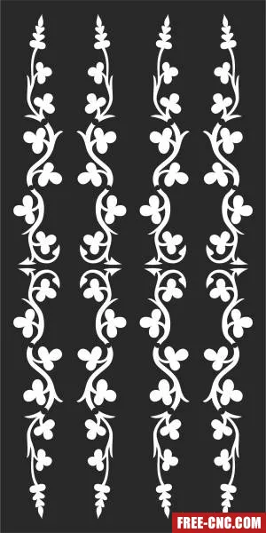 Decorative pattern panel wall screen - Free dxf download