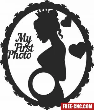 Pregnant woman wall decor - Download free dxf for cnc plasma cutting