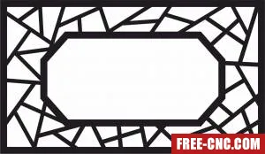Decorative frame screen pattern partition - Free dxf files ready to cut