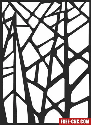 Wall decorative wall - Free dxf for laser cutting and plasma