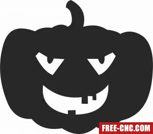 Halloween pampking silhouette - Free dxf for laser cutting and plasma