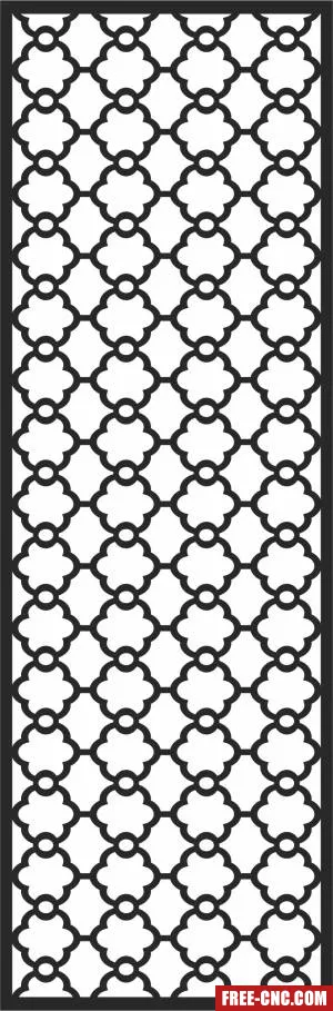 Wall screen decorative door pattern - Download free dxf for cnc plasma cutting