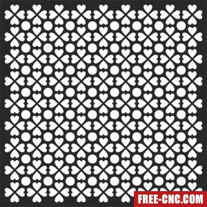 Decorative pattern wall - Free dxf for laser cutting and plasma