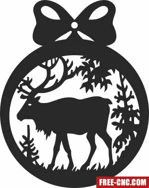 Christmas elk ornament - Download free dxf for cnc plasma cutting