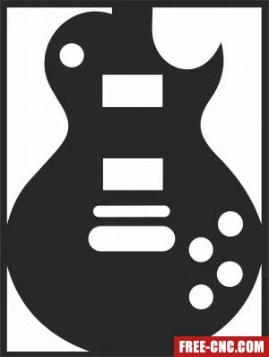 Guitar wall art - Free dxf download