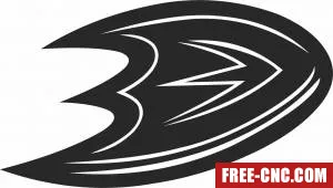 Anaheim ducks hockey nhl team logo - Free dxf download