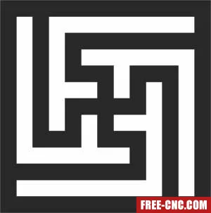 Wall door pattern wall decorative pattern - Free dxf for laser cutting and plasma