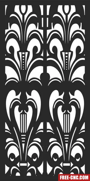 Pattern decorative door screen - Free dxf files ready to cut Pattern decorative door screen - Free dxf files ready to cut