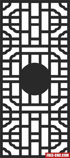 Screen door wall door screen decorative door - Download free dxf for cnc plasma cutting