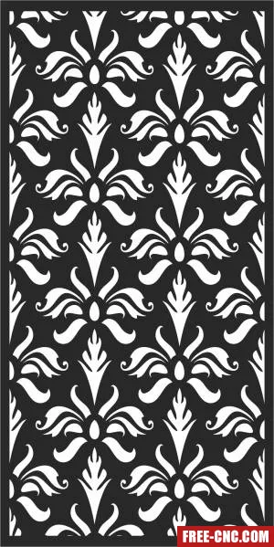 Door pattern door screen wall - Free dxf for laser cutting and plasma