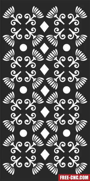 Decorative wall door pattern screen door wall - Free dxf for laser cutting and plasma