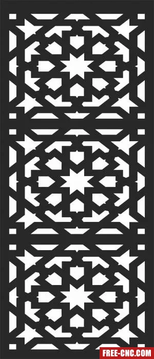 Door wall door pattern decorative - Free dxf download