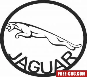 Jaguar logo - Free dxf for laser cutting and plasma