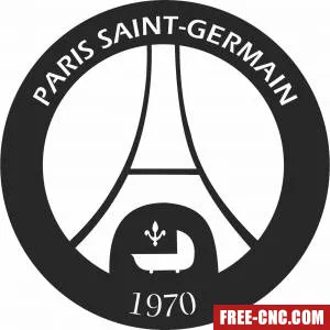 Paris sg logo football - Free dxf for laser cutting and plasma