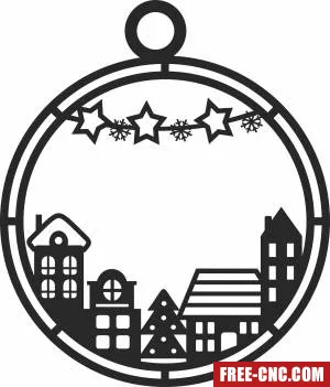 City christmas ornaments - Download free dxf for cnc plasma cutting