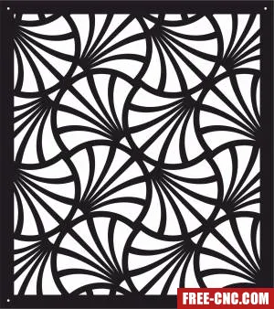 Decorative panel screen pattern leaves - Free dxf for laser cutting and plasma