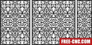 Decorative screen door screen pattern wall screen - Download free dxf for cnc plasma cutting
