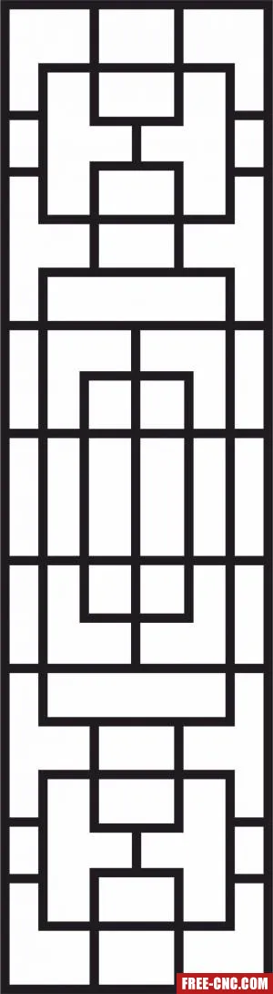 Decorative panel screen pattern partition - Free dxf for laser cutting and plasma