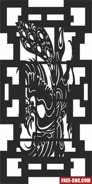 Screen pattern decorative screen wall - Free dxf for laser cutting and plasma