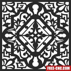Door decorative screen decorative pattern screen pattern - Free dxf files ready to cut