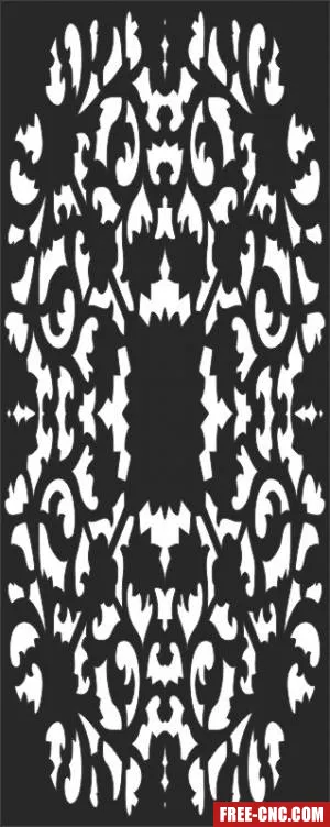 Decorative panels for doors wall screen pattern - free dxf download