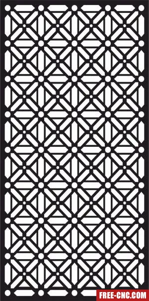 Decorative panel wall screen pattern geometric art - Free dxf for laser cutting and plasma