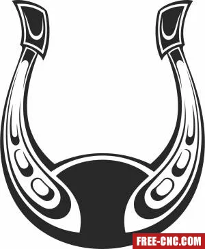 Horseshoe wall sign - Download free dxf for cnc plasma cutting