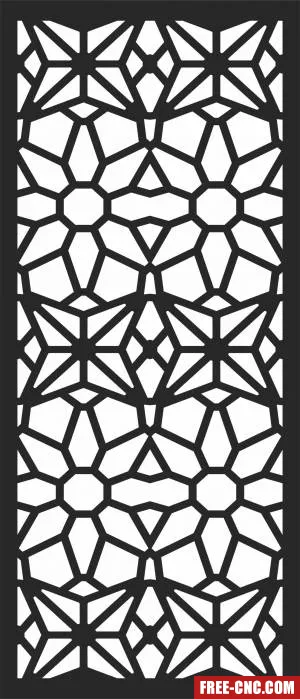 Pattern door decorative screen decorative - Download free dxf for cnc plasma cutting