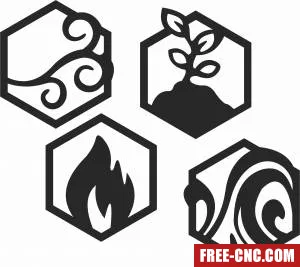 Wall home decor - Free dxf files ready to cut