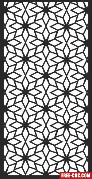 Wall pattern door - Download free dxf for cnc plasma cutting