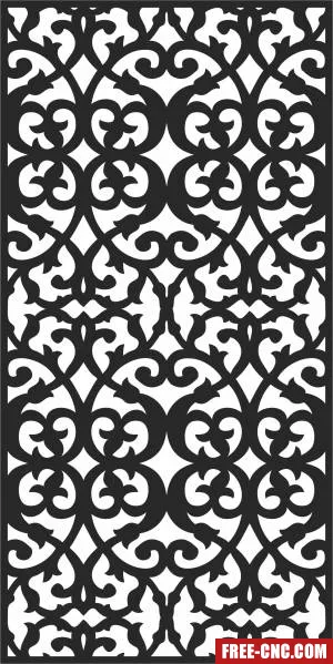Wall decorative pattern wall decorative door - Free dxf for laser cutting and plasma