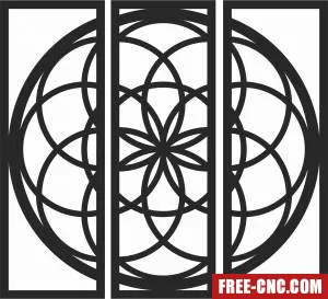 Mandala wall art - Download free dxf for cnc plasma cutting