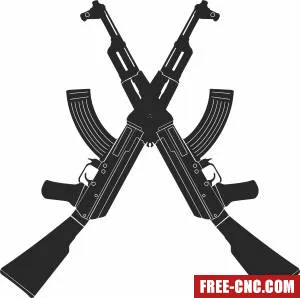 Weapon gun clipart - Download free dxf for cnc plasma cutting