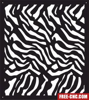 Decorative zebra panel screen pattern partition - Free dxf files ready to cut