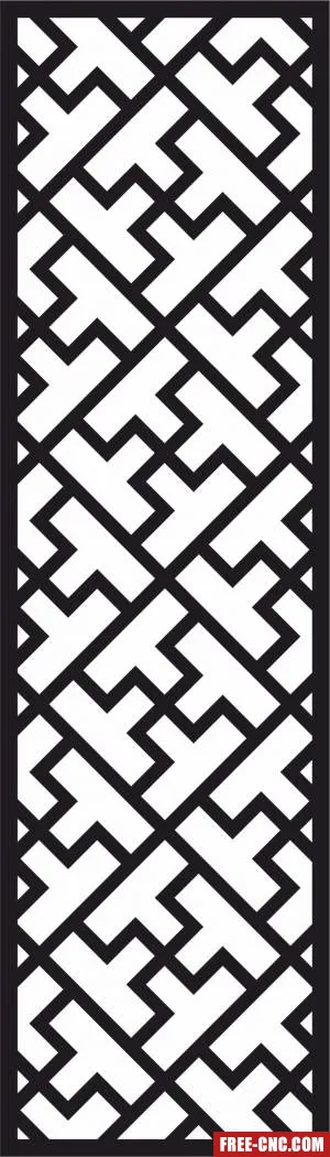 Decorative panel screen pattern partition - Download free dxf for cnc plasma cutting